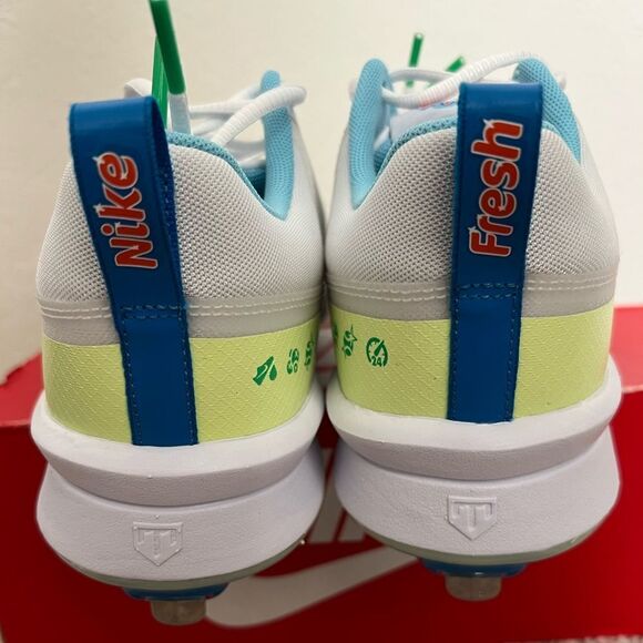 Nike Force Trout 9 Pro Baseball Cleats White Blue - Picture 5 of 11